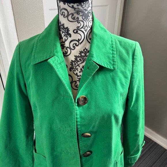 Banana Republic Kelly green double breasted jacket business casual. - Picture 2 of 9